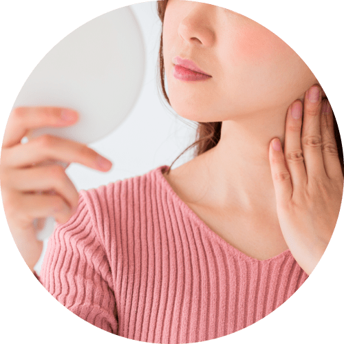 顔の歪みの画像